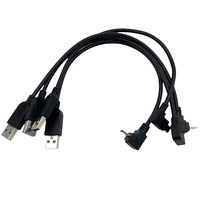 USB 2.0 A타입 to L형 5핀 마이크로 USB 케이블 0.3m