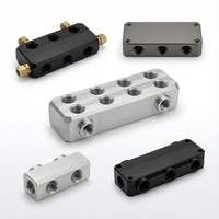 Collecteur de refroidissement liquide multi-ports en aluminium usiné CNC, 6 ports, distribution de liquide de refroidissement, pièces de précision usinées CNC personnalisées