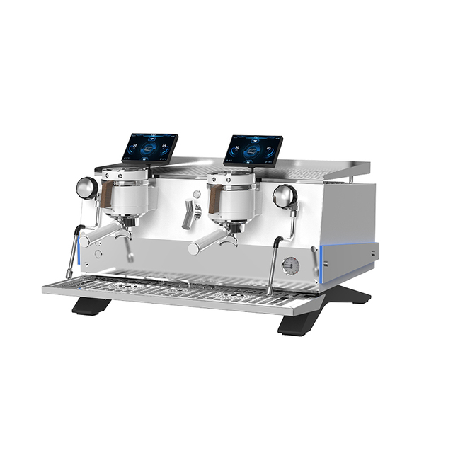 Cafe Restaurant Commercial Stainless Steel Double Head Semi Automatic Espresso Coffee Maker 3500W 1 Year Warranty for Business