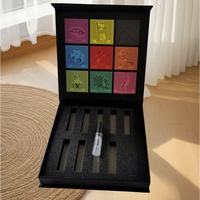 Boîtes à parfum personnalisées en papier avec logo UV, faites à la main, fermeture magnétique à clapet, 10, 30, 50, 100 ml, emballage séparé avec éponge, coffret cadeau pour parfum