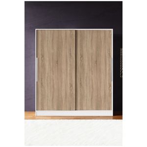 Armario Moderno Zambak con 2 Cajones y 11 Estantes, Puerta Corredera, Convertible en Guardarropa, para Espacios Pequeños, Práctico para Talleres - Product Image 4