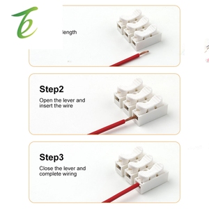 10/30/50/100 шт. Быстрый пружинный соединитель Универсальный бесвинтовой Электрический обжимной клеммный блок кабельный зажим CH-1/<span class=keywords><strong>2</strong></span>/<span class=keywords><strong>3</strong></span>/4/5/6/12 - Product Image 5