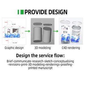 Giấy Rỗng Có Thể Tùy Chỉnh In Ấn Cấp Thực Phẩm Kraft Ống Nhôm Lá Nắp Giấy Tin Kim Loại Thực Phẩm Rỗng Có Thể - Product Image 5