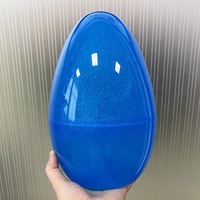 OEM Angepasste Glitzer-Farbe und Verpackung Riesige 10 Zoll Plastik Überraschungs-Klare Eier-Kapsel 25CM Ostereier