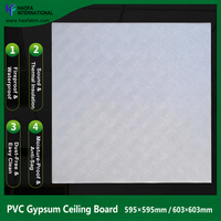 Plaque de plafond suspendu en PVC facile à installer 595x595mm, résistante à l'humidité, antibactérienne, imperméable pour le marché d'Asie du Sud-Est