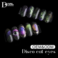 BD Disco Cat Eye Gel Polonais Mode Disco Cristal Cat Eye Réflexion Vernis À Ongles Cat Eye Flash Gel pour Super Brillant Nail Art