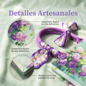 Bolso <span class=keywords><strong>de</strong></span> Lona Estampado <span class=keywords><strong>de</strong></span> Rosas Personalizado, Gran Capacidad, Estilo Francés, para <span class=keywords><strong>Compras</strong></span> y Regalos - Product Image 4