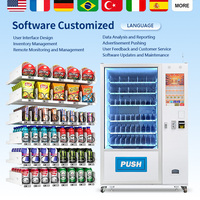 Distributeur automatique de snacks et de boissons LED, machine combinée pour la distribution de nourriture et de boissons