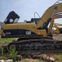 Excellente Excavatrice d'occasion Caterpillar CAT 324D 324L de marque réputée, 24 tonnes, hydraulique, sur chenilles, robuste, avec moteur principal
