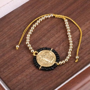 Nouveau bracelet réglable en perles Miyuki colorées, plaqué or, avec motif religieux Saint Benoît, pour femmes et hommes - Product Image 2