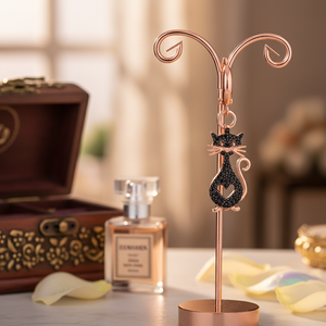 Cat ciondola Design orecchini placcati in oro rosa gioielli in argento Sterling 925 fatti a mano all'ingrosso <span class=keywords><strong>turco</strong></span> - Product Image 3