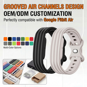 Custom OEM Pulsera 18mm Transpirable Silicona Líquida Suave Una Pieza para Google <span class=keywords><strong>Fitbit</strong></span> Air Tracker Loop Correa - Product Image 1