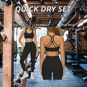 Ensemble de leggings évasés et soutien-gorge de yoga personnalisé à séchage rapide pour <span class=keywords><strong>femme</strong></span>, vêtements de sport respirants pour le <span class=keywords><strong>golf</strong></span>, le tennis, la gym, imprimé Ropa Deportiva Mujer - Product Image 2