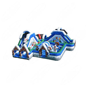 Terrain <span class=keywords><strong>de</strong></span> jeu gonflable <span class=keywords><strong>de</strong></span> neige d'hiver d'obstacle gonflable extérieur parcours d'obstacles - Product Image 3