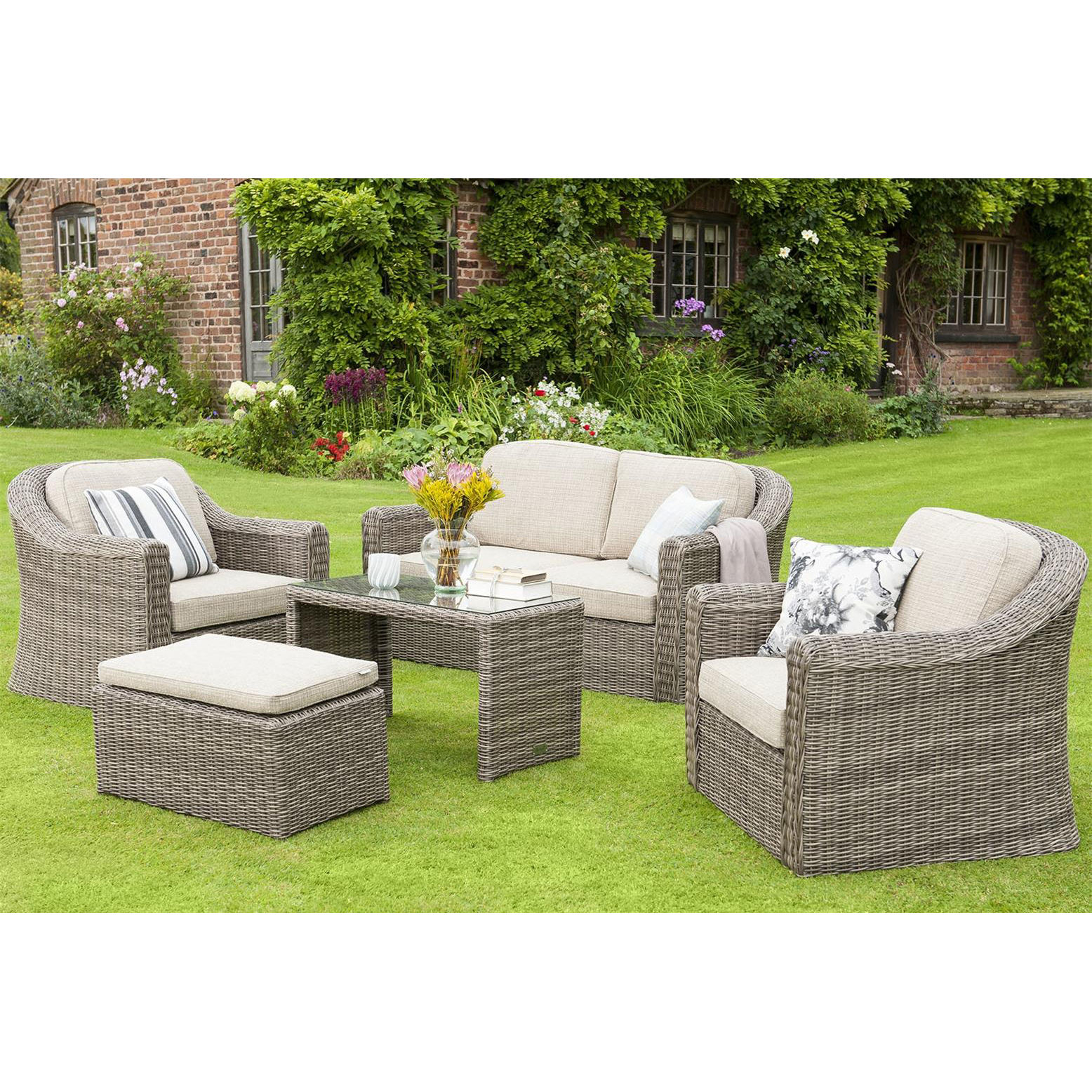 Plastic Rattan Garden Synthetic Resin Outdoor Furniture Luxury All