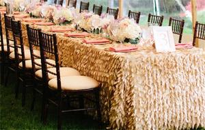 Wholesale 120 132 Inch Taffeta Leaf Petal Rectangular <b>Tablecloth</b> Christmas <b>Party</b> Banquet Wedding Decoration Spandex Material - Product Image 6