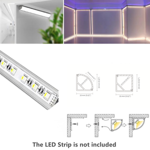 Profilé <span class=keywords><strong>LED</strong></span> en aluminium K42 pour éclairage linéaire, <span class=keywords><strong>angle</strong></span> de 45 à 90 degrés, canal en V extrudé, pour armoire, cloison sèche, coin - Product Image 6