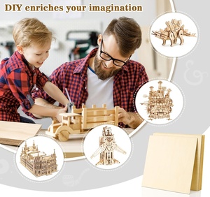 Fogli di Compensato di Tiglio 300x300x3mm Pannelli Quadrati in Legno Grezzo per Incisione, Artigianato in Legno, Scatole e Insegne da Parete 3mm - Product Image 3