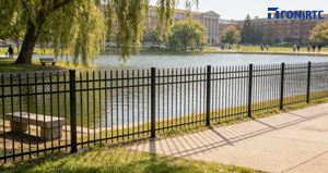 Clôture <span class=keywords><strong>tubulaire</strong></span> en acier galvanisé avec pointe en forme de lance, clôture à piquets et portail de treillis - Product Image 6