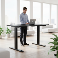 Tables de bureau électriques ergonomiques en métal modernes, durables et de haute qualité, réglables en hauteur, motorisées, pour le travail assis-debout à domicile
