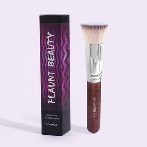 MAANGE Meilleure Vente Manche en Bois Bleu Noir Blanc Couleurs Grand <span class=keywords><strong>Pinceau</strong></span> <span class=keywords><strong>de</strong></span> <span class=keywords><strong>Fond</strong></span> <span class=keywords><strong>de</strong></span> <span class=keywords><strong>Teint</strong></span> <span class=keywords><strong>Liquide</strong></span> Simple Plat Personnalisé <span class=keywords><strong>Pinceau</strong></span> <span class=keywords><strong>de</strong></span> Maquillage d'Emballage - Product Image 5