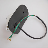 Feu arrière de moto LED 12V ABS+PC noir/argent, clignotant et feu stop, ampoule universelle pour moto rétro