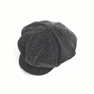 Boina de Moda Retro Otoño Invierno 2024 con Pedrería y Diseño de Nubes Estrelladas, Versión Coreana, Gorra Newsboy para Mujer - Product Image 5