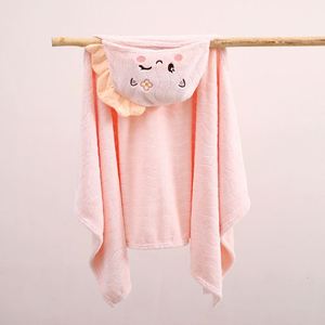 Peignoir à capuche pour nouveau-né, très vendu, en velours corail épais, serviette de bain à capuche - Product Image 3