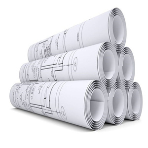 80g 24 Zoll <span class=keywords><strong>36</strong></span> Zoll Blau Weiß Inkjet Drawing <span class=keywords><strong>Plotter</strong></span> Papierrolle/Engineering Bond Paper - Product Image 6
