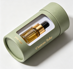 Custom Printed Biodegradable Reusable Round Paper Tube Cosmetic Bottle Packaging, High-End Kraft Cylinder Container for Skincare - Product Image 2