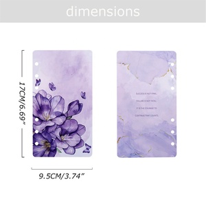 Yihe, nuevo, superventas, 3 diseños, duradero, A6, bonito tablero divisor para carpetas de presupuesto como inserciones organizadoras para regalo de vacaciones - Product Image 4