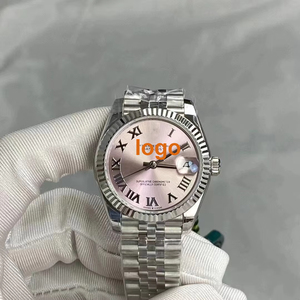 ROBEX <span class=keywords><strong>Montre</strong></span> mécanique automatique pour homme et <span class=keywords><strong>femme</strong></span> avec bracelet en acier inoxydable, cadran serti de diamants, verre saphir - Product Image 2