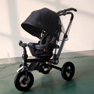Tricycle 4 <span class=keywords><strong>roues</strong></span> <span class=keywords><strong>3</strong></span> en 1 pour bébés, bicyclette pour nouveau-né, double tricycle pour enfants - Product Image 2