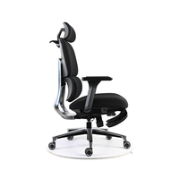 Chaise de bureau et de gaming moderne personnalisable, grande taille, design exécutif, ergonomique, siège en tissu maillé, alliage d'aluminium réglable