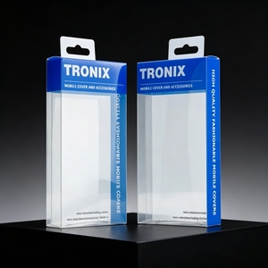 Caja Plegable de Plástico PVC Transparente Impresa Personalizada para Electrónica de Consumo, Empaque Transparente de APET PP para Fundas de Teléfono y Cables USB - Product Image 1