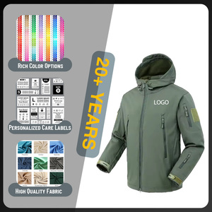 Giacca Softshell Tattica da <span class=keywords><strong>Uomo</strong></span> in Materiale Premium, Calda, per Alpinismo, Mimetica, con <span class=keywords><strong>Cappuccio</strong></span>, Resistente, Comoda ed Elegante - Product Image 1