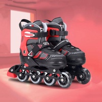 Patins à roulettes LED pour enfants avec roues lumineuses intégrées, personnalisables, roues en PVC, taille réglable, pour l'extérieur