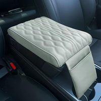 Coussin universel d'accoudoir automatique pour console centrale Boîte d'accoudoir en cuir Housse d'accoudoir de voiture pour voiture
