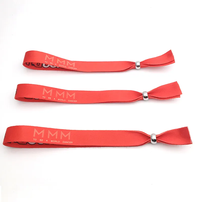 Sublimation Printing Uni-Directional Slide Lock Popular Ordered For Event Party Festival Congress Welcomed Polyester Wristbands