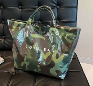 Borsa Tote con Stampa Leopardata di Design in Vendita, Borsa Trasparente in PVC Personalizzata per Signore - Product Image 5