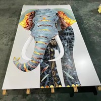 YYS Bambus-Holzfaser Tiermuster 3D-Druck Strukturierte Wasserwellenoptik Amerikanischer Stil Wandpaneel (Bambus-Holzfaser-Verkleidung)