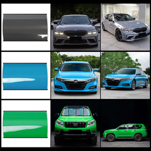 PVC brillant PET voiture emballage vinyle haute qualité noir mat Auto autocollants pour Chrome voiture Wrap vinyle changement de couleur - Product Image 5