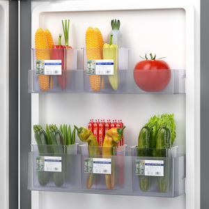 Refrigerator Side Door <b>Storage</b> Box Rectangle <b>Stackable</b> Food Organizer Kitchen Fridge <b>Container</b> Plastic <b>Storage</b> Bin - Product Image 1