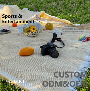 Tappetino da Picnic portatile per esterni in tovaglia da giardino resistente al vento con uscita primaverile materasso in acrilico impermeabile per parchi e campeggio - Product Image 3
