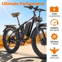 Vélo électrique haute puissance 52V 4000W avec double moteur sans balais, batterie lithium 32AH, VTT électrique pour adultes tout-terrain