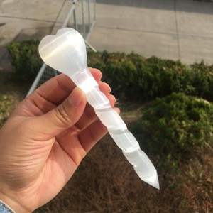 En gros blanc Naturel sculpté à la main La <span class=keywords><strong>Flèche</strong></span> De L'amour gypse tour sélénite cupidon <span class=keywords><strong>flèche</strong></span> point - Product Image 6