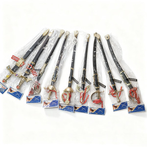 빈티지 스페인 래피어 장난감 검 세트 플라스틱 펜싱 검 어린이 코스프레용 레트로 메탈 손잡이 펜싱 검 장난감 어린이용 OEM - Product Image 6