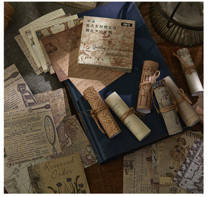 Hojas de papel Retro Para álbum de recortes, papel decorativo clásico para álbum de recortes, Kit estético, 100 hojas - Product Image 6