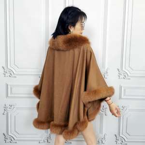 Châles en Fourrure Véritable Personnalisés pour Femme, Vente en Gros, Haute Qualité, Laine, <span class=keywords><strong>Renard</strong></span>, Cape, Cachemire, Grande Taille - Product Image 6