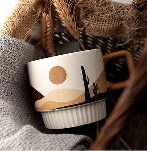 Taza de Café de Alta Gama, Taza de Cerámica Vintage, Taza para Agua, Taza para Desayuno, Taza para Latte, Estilo Nórdico - Product Image 4